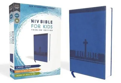 Produktbild von Niv, Bible for Kids, Large Print, Leathersoft, Blue, Red Letter, Comfort Print