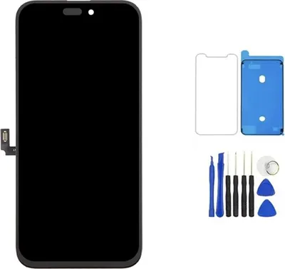 Produktbild von Für iPhone 16 Plus LCD Display Touchscreen Schutzglas Schwarz