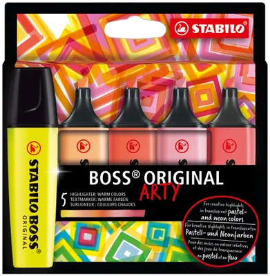 Image de STABILO BOSS ORIGINAL marqueur 5 pièce(s) Pointe biseautée Multicolore