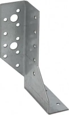 Immagine prodotto di BRESKO Scarpa per travi sdoppiata 28x130x75x2,0 mm L WBD130 Connettore in legno Supporto per pali Supporto per travi sdoppiato