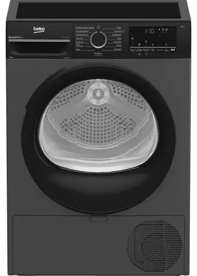 Produktbild von Beko D34H28393A, Freistehend, Frontlader, Wärmepumpe, Anthrazit, Drehregler, Rechts