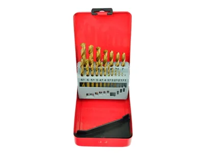 Produktbild von Bit-Satz 19Stück.1-10mm HSS TiN met.box