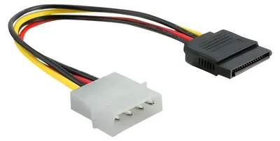 Produktbild von Delock - Stromkabel - SATA-Stromstecker (M) zu interne Stromversorgung, 4-polig (M) - 15 cm