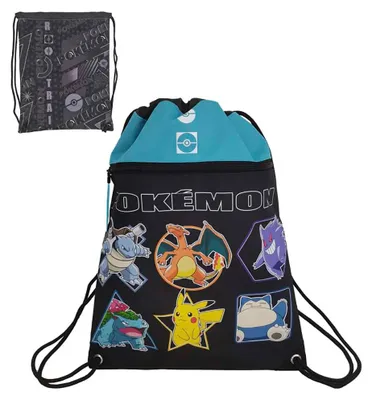 Obrázek produktu pro Taška na tělocvik Pokémon 43 x 34 x 1 cm – dětská sportovní taška se stahovací šňůrkou