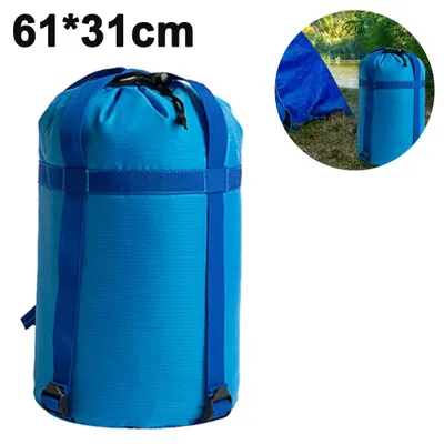 Produktbild von Kompressions-Packsack, Aufbewahrungs-Packsack für Schlafsäcke, wasserdichter Packsack für Camping, Wandern, Rucksackreisen – ideal für Schlafsäcke und Kleidung beim Camping