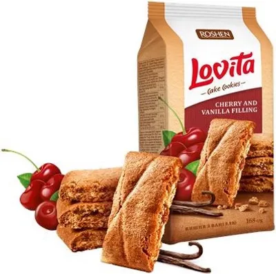 Produktbild von Roshen Lovita Kekse Kirsche & Vanille 168g