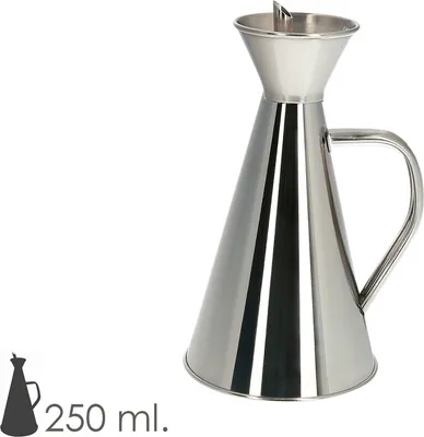 Image de Bouteille d'huile anti-goutte en acier inoxydable de 250 ml.