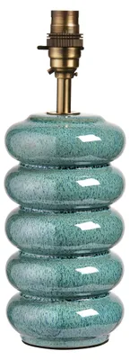 Image de Lampe de table décorative, pied SQUASH bleu-turquoise, 1xB22x10W, céramique / plâtre, dimensions : 29x11x11 cm, IP20, Endon