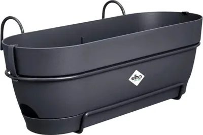Produktbild von elho® Vibia campana Pflanzkasten Anthrazit 50 cm mit Halter allin1 - Kunststoff