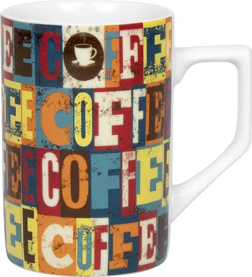 Image de Könitz Mug Coffee Squares, Tasse, Tasse à café, Porcelaine, Coloré, 305 ml, 1113152835
