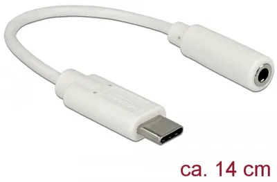 Produktbild von DeLOCK 65913, 3.5mm, Weiblich, USB, Männlich, 0,14 m, Weiß