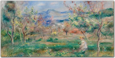 Produktbild von Coloray Bild aus Leinwand 140x70 Leinwand Dekoration - Wald Berglandschaft
