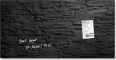 Produktbild von SIGEL GL149 Glas-Magnettafel / Magnetboard Artverum, 46x91 cm, Design Schiefer-Stone