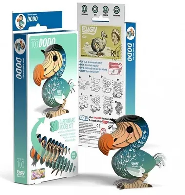 Produktbild von Eugy der Dodo-Vogel. Öko-Puzzle 3D