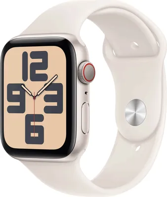 Produktbild von Apple Watch SE (GPS + Cellular) 44mm Aluminiumgehäuse polarstern, Sportarmband