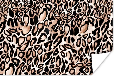 Produktbild von MuchoWow® Poster Pantherdruck - Braun - Schwarz - Flecken 90x60 cm - Schlafzimmer
