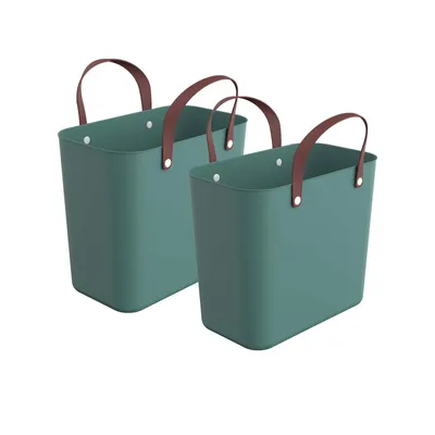 Produktbild von Rotho Multibag 2er-Set Albula - 25L Tasche zum Shoppen - Wiederverwendbare Einkaufstasche 40 x 23,5 x 34 cm - Allzwecktasche aus recyceltem Kunststoff