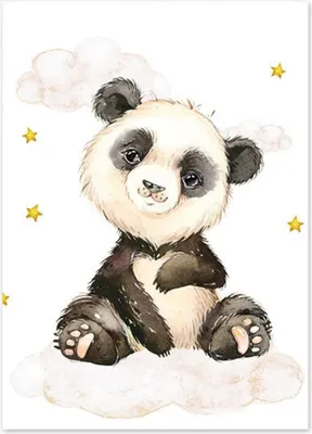 Produktbild von TPFLiving Kunstdruck LW-1043 (OHNE RAHMEN) Poster - Leinwand - Wandbild - Hochauflösender Giclée-Druck, langlebig und hochwertig - Tiger, Giraffe, Pandabär, Elefantenbaby, Zebra - Für Kinderzimmer -  - Größe: 13x18cm