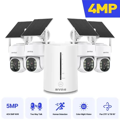 Image de Caméra de sécurité sans fil - Caméra solaire - Caméra IP - Caméra de surveillance - Caméra Wi-Fi - Résolution 4MP