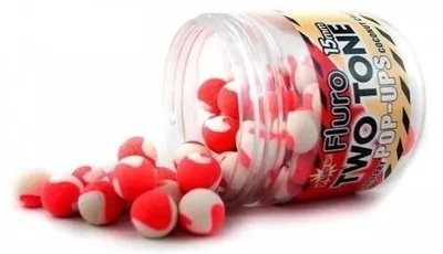 Zdjęcie produktu dla Dynamite Baits Two Tone Fluro 15 mm Truskawka-Orzech kokosowy Pop up