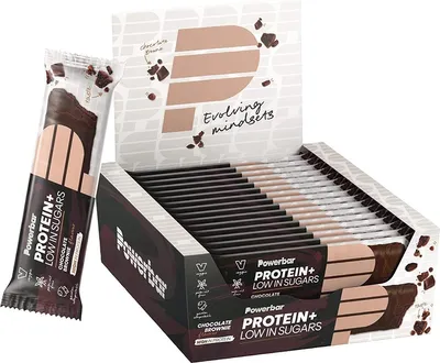 Immagine prodotto di POWERBAR Protein Plus Brownie al cioccolato a basso contenuto di zucchero, 16 barrette da 35 g
