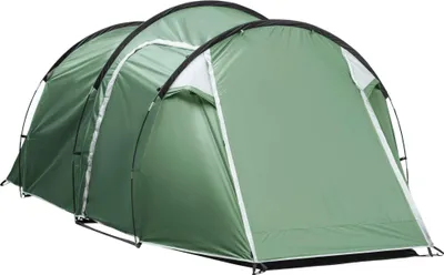 Produktbild von 2-3 Personen Tunnelzelt, Wasserdichtes Campingzelt mit Vorraum, Fiberglasgestänge, Polyester, 426×206×154cm