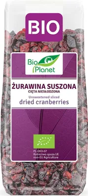 ŻURAWINA SUSZONA CIĘTA NIESŁODZONA BIO 100 g - BIO PLANET