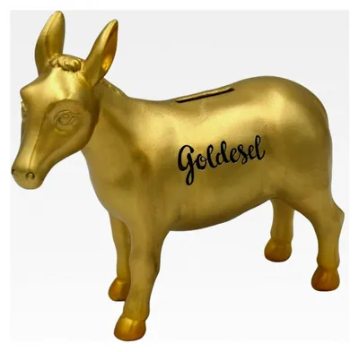 Produktbild von Spardose Goldesel, B:20cm H:18,5cm T:7,5cm