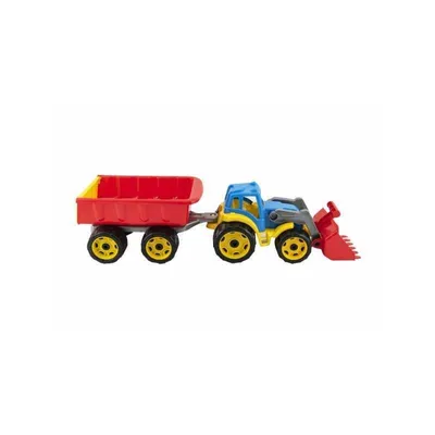 Obrázok produktu pre Traktor s lyžicou a vlečkou 61cm Teddies