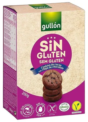 Productafbeelding van Gullon Chocolate Cookies Chocolate Chip Glutenvrij (200 gr)