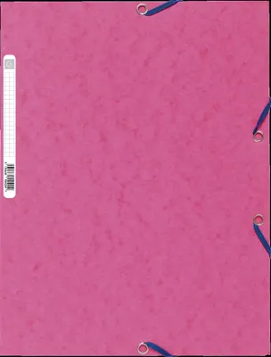 Produktbild von Exacompta 55520E Sammelmappen mit Gummizug und 3 Klappen, Colorspan-Karton 400g/m2, für DIN A4 - Rosa