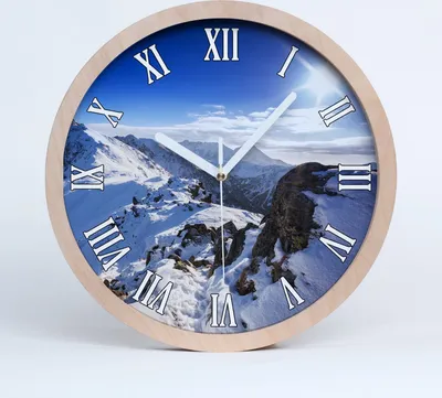 Produktbild von Holzuhr 20fi cm wanduhr - weiße Spitzen - Tatra-Gipfel