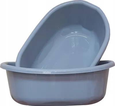 Productafbeelding van Ovale kom van 12 liter, met handgrepen, van kunststof, lichtgrijs, product van Polen