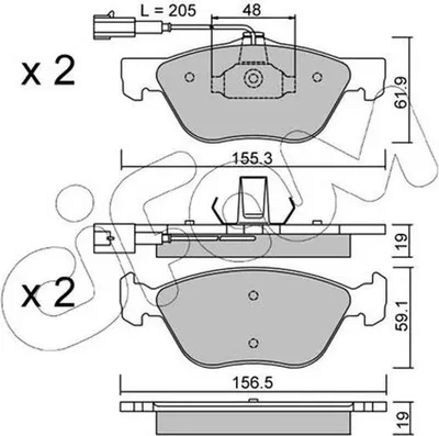 Produktbild von CIFAM Bremsbeläge Satz Vorne Bremsklötze für ALFA ROMEO SPIDER (916S) 822-083-0