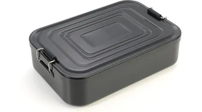 Produktbild von TROIKA #BOX90, Brotdose, Erwachsene/Kinder, Schwarz, Aluminium, Einfarbig, Rechteckig