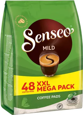 Produktbild von Senseo Kaffeepads Mild Roast, Feiner und Samtweicher Geschmack, Kaffee Pads für Kaffepadmaschinen, 48 Pads