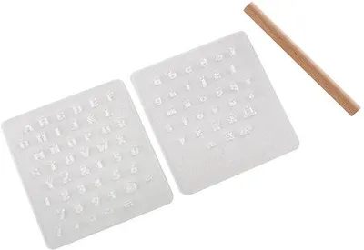 Obrázok produktu pre Sada kovových razníc s písmenami na vlastnú výrobu (3 diely) / Nástroje na spracovanie kože, rezanie, reliéf a razenie