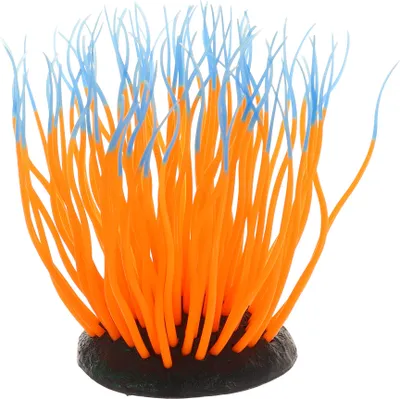 Image de Doux Silicone Aquarium Simulation Corail 4.33", Fluorescence Decor,  Orange