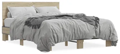 Immagine prodotto di vidaXL Struttura letto rovere Sonoma 120x200 cm in legno e metallo