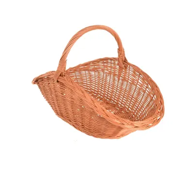 Produktbild von Kaminholzkorb aus Weide 65x35 cm Handgefertigte Holz- & Dekokörbe mit Griff L
