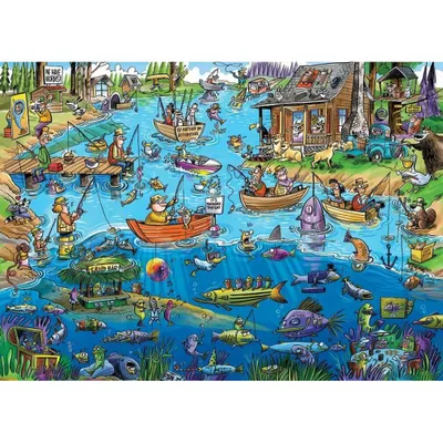 Zdjęcie produktu dla Cobble Hill DoodleTown: Gone Fishing, 1000 szt.