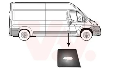 Produktbild von VAN WEZEL Seitenschutzleiste rechts vorne B-Säule 1651408 für FIAT Ducato Kastenwagen (250, 290) Ducato Pritsche / Fahrgestell (250, 290) Ducato Bus