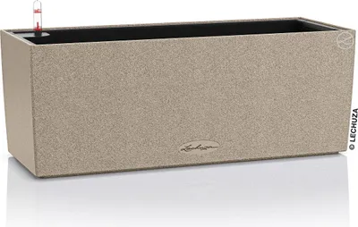 Produktbild von LECHUZA-Pflanzgefäß BALCONERA Stone 50 Sandbeige | Balkonkasten mit Bewässerungssystem und Pflanzeinsatz | Naturstein-Optik | 50 x 19 x 19 cm | 15651