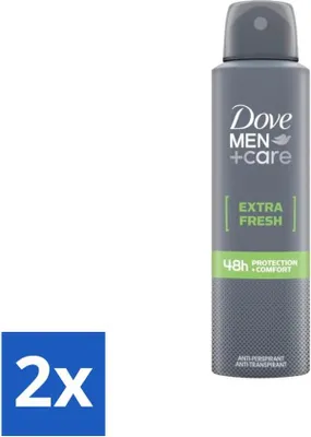 Image de Dove Men+Care – Extra Fresh – Déodorant spray – Antisudorifique – 150 ml - Pack économique - 2 pièces