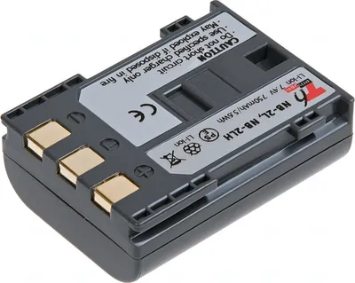 Image de Batterie T6 Power pour Canon PowerShot G7, Li-Ion, 7,4 V, 750 mAh (5,5 Wh), gris