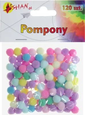 Image de Pompons colorés mélange pastel 120 pcs 1 cm Shan SP07