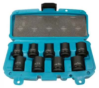 Obrázok produktu pre Sada nástrčných kľúčov 1/2" šesťhran (9 ks) - MAKITA P-46953