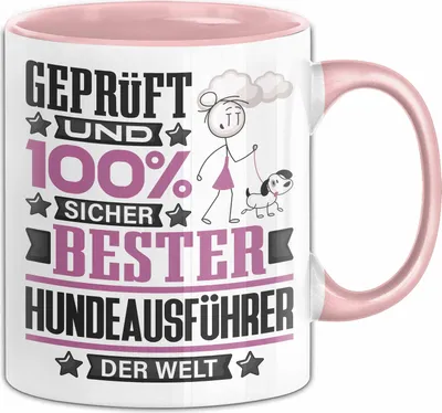 Produktbild von Hundeausführer Geschenk Lustiger Spruch für Hundeausführer Geschenkidee Bester Hundeausführer Der Welt (Rosa)