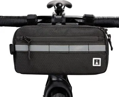Productafbeelding van Famanu fietstas - Waterdichte, zwarte stuurtas voor mountainbikes