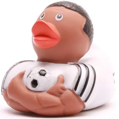 Produktbild von Badeente Fussballspieler Vinyl 8 cm